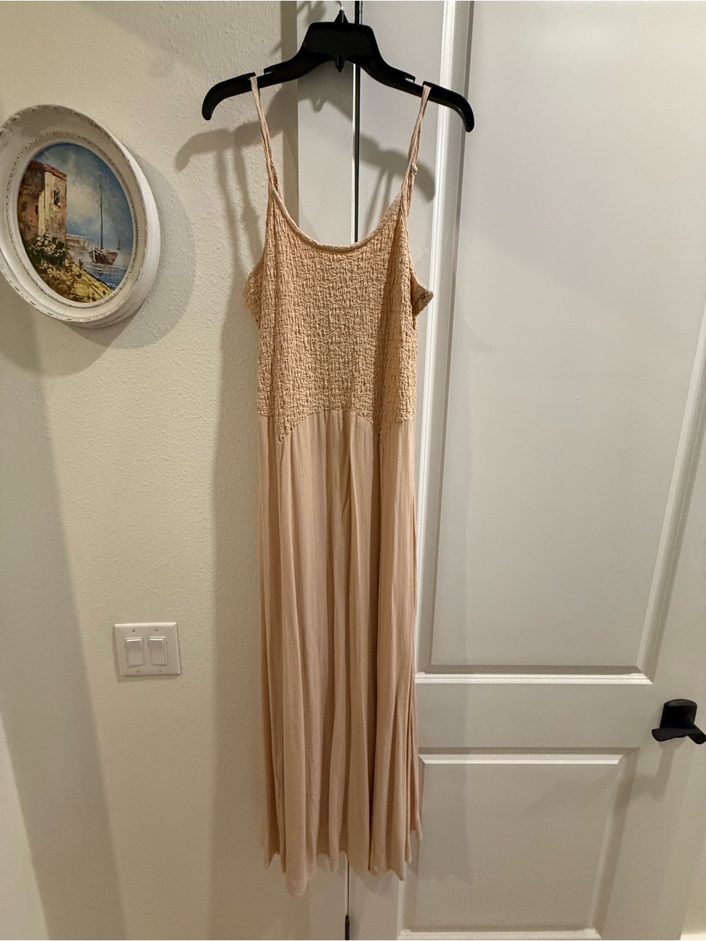 Tan Bodice Maxi Dress - Women's Sundress